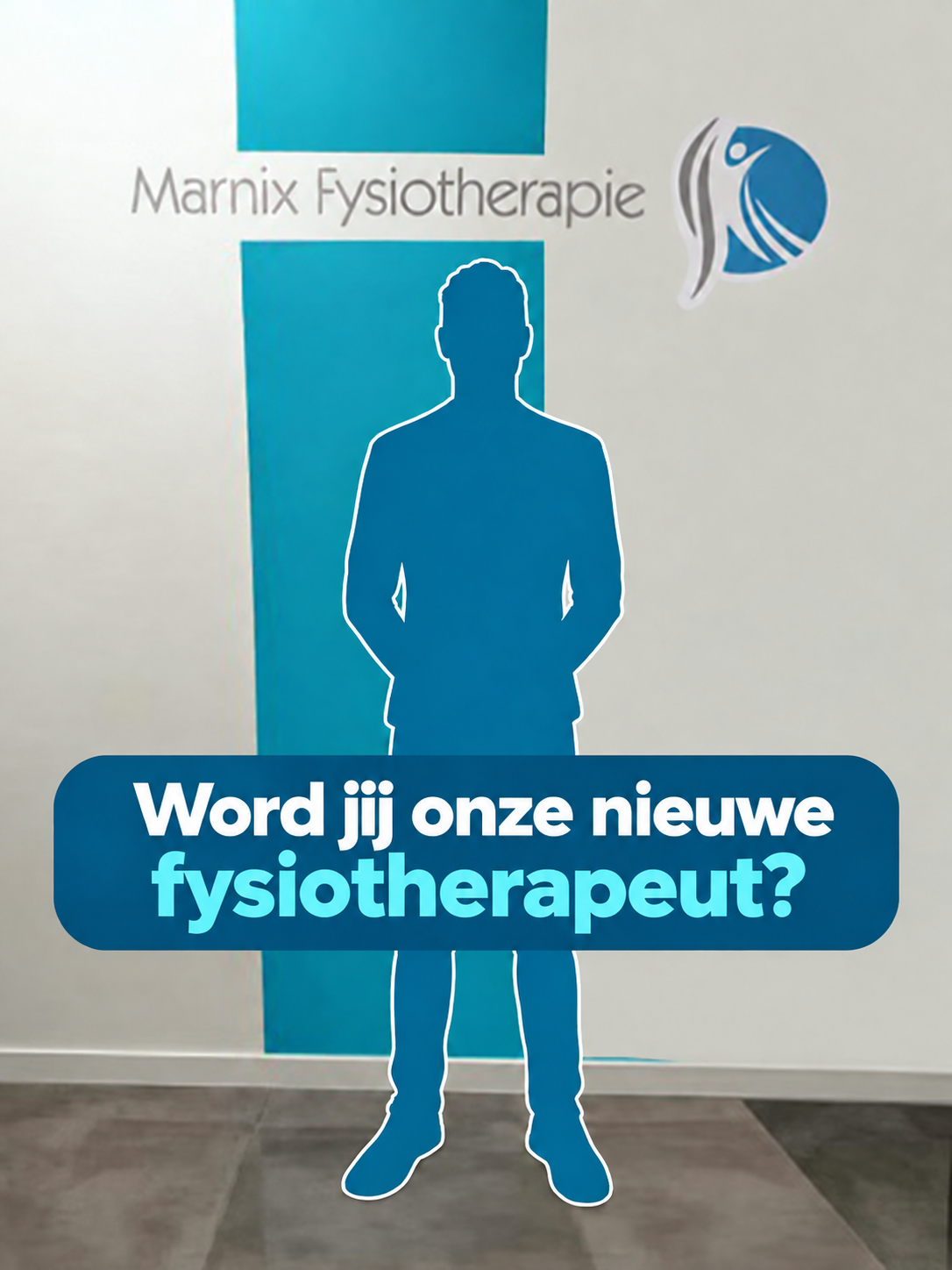 Anoniem silhouet bij de vacature voor fysiotherapeut